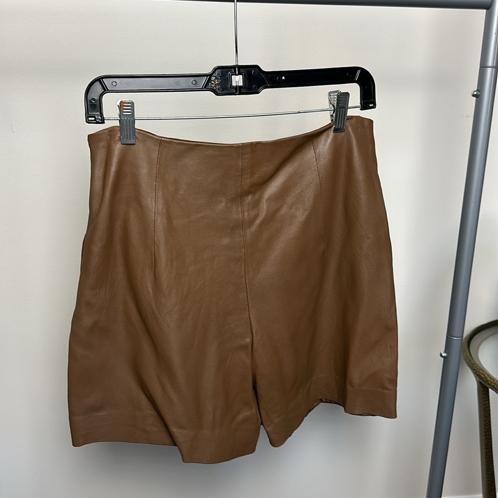 Vince Brown Leather Shorts!! - Picture 2 of 5